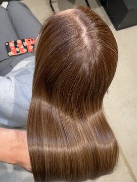 サンタフェ 一宮森本店(Santa'Fe) Santa'Fe式脱白髪染め白髪ぼかしカラー/ロング