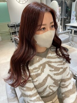 クレビアテン(CreBiA ten_) ロングレイヤー/ブラウンレッド/艶髪