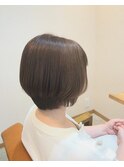 ショートボブ/丸みショート/マロンベージュ