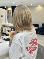 エアー 青山(AIR) ブロンドシルバーベージュボブレイヤー