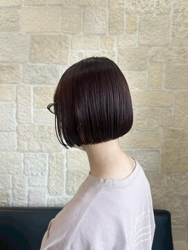 ヴァン カウンシル 川口店(VAN COUNCIL) 艶感ダークピンクボブ【東川口　ボブ】