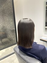 縮毛矯正×切りっぱなしスタイル