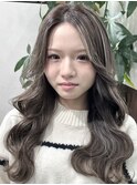 外国人風ハイライトレイヤーカットオリーブグレージュ堺東