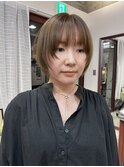 【Look at】20代30代40代切りっぱなしミニボブ顔まわりレイヤー