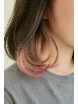 ヘアーディープ(hair deep) インナーカラー×ピンク