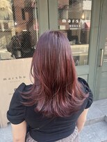 マーシュ(marshu)&nbsp;レイヤーカット × ボルドーカラー