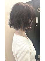 ギフト ヘアー サロン(gift hair salon) ボブパーマ×ラベンダーカラー
