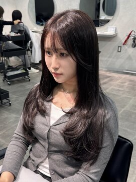 ジーニー 千葉(GENiE) 韓国レイヤーカット/顔周り/ココアベージュ/古荘竜生