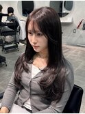 韓国レイヤーカット/顔周り/ココアベージュ/古荘竜生
