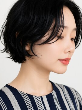 トゥルートラスト 和戸店(True Trust) おしゃれな大人のパーマスタイル ミニボブ 黒髪