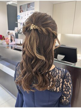 結婚式ヘア/パーティーセット/ヘアセット/ハーフアップ