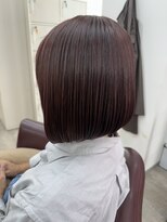 リシャルム 新保店(Re charme) 【ツヤ感重視】ボルドーカラーの大人ボブ
