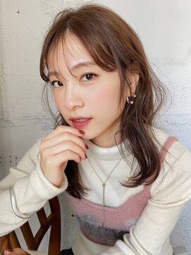 リル 茅ヶ崎(Liru:) くびれヘア/アプリコットオレンジ/ハイライトカラー/茅ヶ崎