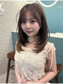 ワンホンレイヤー/ミルクティーブロンド/ダークブルー/熊本