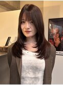 顔周りレイヤー/暖色カラー/半個室サロン