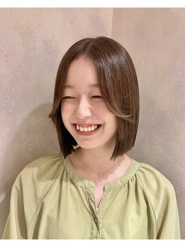フェイス 石川町 (FACE) ボブ×ストレートボブ×前髪長め×透明感カラー×横浜