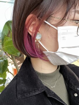 インカント バイ ハンズ incanto by hands ミニボブ×インナーカラー。