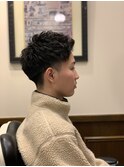 アイロンパーマ×アップバングショート