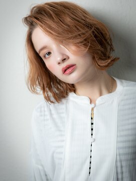 カバーヘア ブリス 志木南口駅前店(COVER HAIR bliss) ブラッドオレンジラフふんわりカール金髪ボブx志木10代20代30代