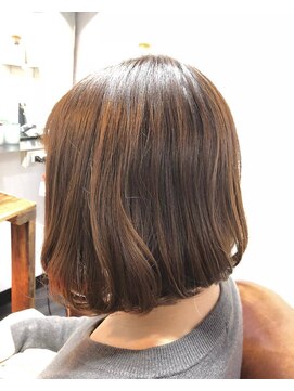 カミケン 方木田店(kamiken.) ゆるワンカール大人ボブ美髪さらツヤ可愛い【カミケン方木田店】