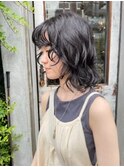 切りっぱなしボブ×ケアパーマ