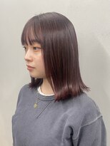 アルボーテルジェ(Art BeAute' ROUGET)&nbsp;レッドブラウンカラー切りっぱなし＊10代/20代/30代