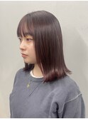 レッドブラウンカラー切りっぱなし*10代/20代/30代