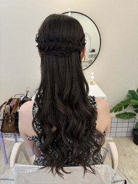 ヘアメイクアンドセットサロン リッコ(Hair make&set salon Ricco) 編み込みハーフアップ/梅田ヘアセット