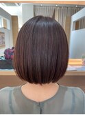 明るい白髪染め×ボブ