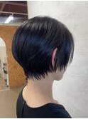 暗髪こなれショート似合わせカット艶髪カラー