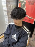 札幌大通りメンズショートカット波巻きツイストスパイラルパーマ