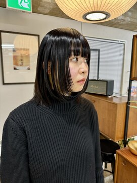 バブルス 溝の口(BUBBLES) 暗髪＊顔まわりレイヤー【BUBBLES溝の口】