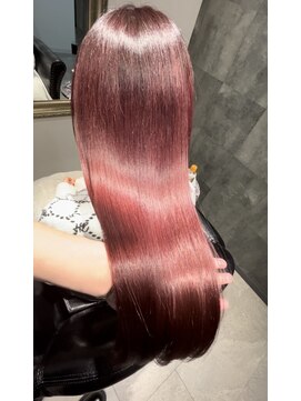 グレア(Glare) ブリーチ有り/ピンクカラー×髪質改善ULTOWA