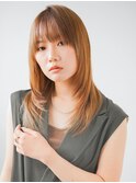 韓国風レイヤー/ワンカール/簡単スタイリング/明るめカラー