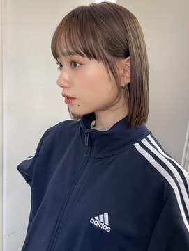 ファルベ(Farbe) くびれ アプリコットオレンジ 夏のヘアアレンジハイライトカラー