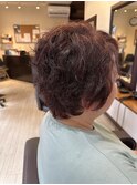 クセ毛×パーマ・バイオレットカラー・モーブピンク