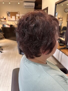 ヘアアンドスパ ベル(Belle) クセ毛×パーマ・バイオレットカラー・モーブピンク