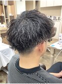 スパイキーショート/ブルーブラック/フェザーパーマ/中村郁未