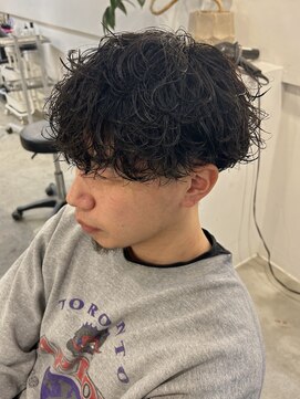 men's/メンズカット/マッシュ/波巻きツイストスパイラル