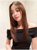 レイヤーカット*ストレートヘアー*ロングヘア*髪質改善*顔周り