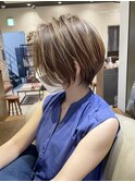 30代40代50代ショート白髪ぼかし銀座丸みくびれ井