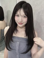 ルームバイシー 新宿(Loom. by Sea) ワンホンレイヤー×ダークブルー/ボブ/デジタルパーマ/新宿