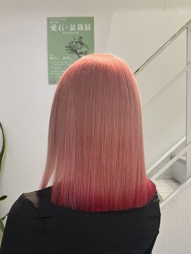 タイドヘアー 茨木2号店(TIDE HAIR) ピンクデザインカラー