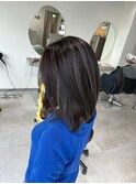 白髪に合わせた白髪ぼかしハイライト