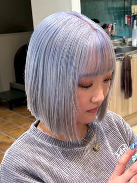 ステラバイケンジ(STELLA by KENJE) 韓国風レイヤーカット艶カラーローズブラウン前髪カット