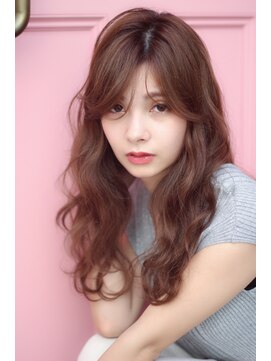 クーエフー(coo et fuu) 斜めバングにランダムウェーブのフェザーロング♪藤2