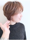 小顔ひし形ハンサムショートボブ[大人可愛い 20代 30代 40代]