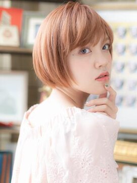 カバーヘア ブリス 戸田公園西口店(COVER HAIR bliss) ピンクカラーが大人かわいい前下がりボブa戸田公園10代20代30代