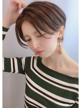モリオフロムロンドン 原宿本店(morio from London) 【モリオ原宿】ハンサムショート前髪なしセンターパート黒髪