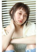 ひし形ショート×ミルクティー×前下がりショート×くすみカラー